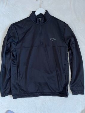 Callaway Black Lightweight Quarter-Zip Shirt Jacket